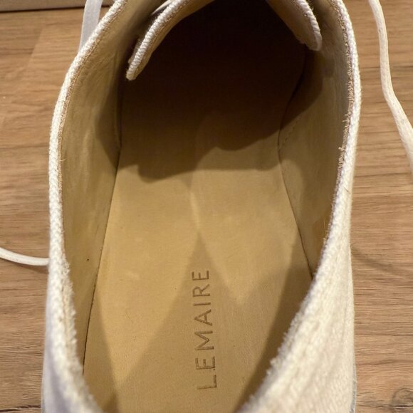 Lemaire Leather Canvas Derbies in White (US 7.5, EU 40/41) main image 5